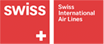 The logo of Swiss International Airlines. Homeric Tours’ flight airline partners.