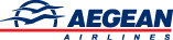 The logo of Aegean Airlines. Homeric Tours’ flight airline partners.