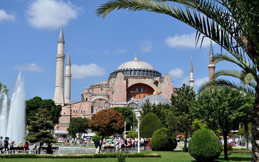 View of the Hagia Sophia one of the most important monuments of humankind.