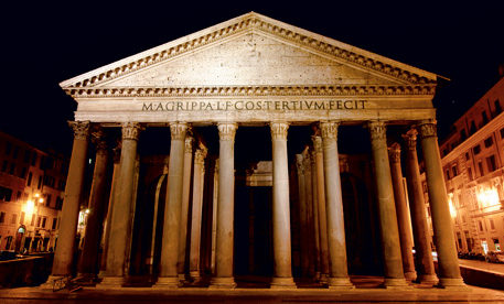 The Pantheon in Rome, one of the most famous sightseeing places in Italy.