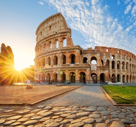 The Colosseum in Rome, on the most important monuments of Romas times.