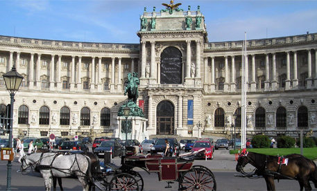 The exterior of an amazing building in Vienna. Eastern European Highlights tour holidays.