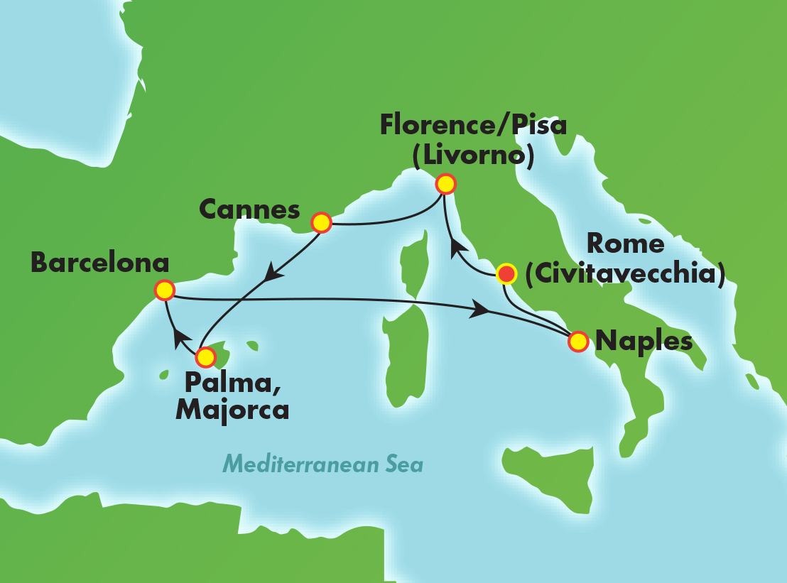 ncl western mediterranean cruise excursions